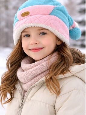 Keen Pink Fleece Slip-On with Suede Logo Patch